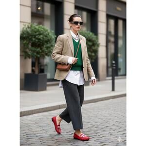 LifeStride Velocity Memory Foam Red Loafers